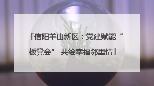 信阳羊山新区：党建赋能“板凳会” 共绘幸福邻里情